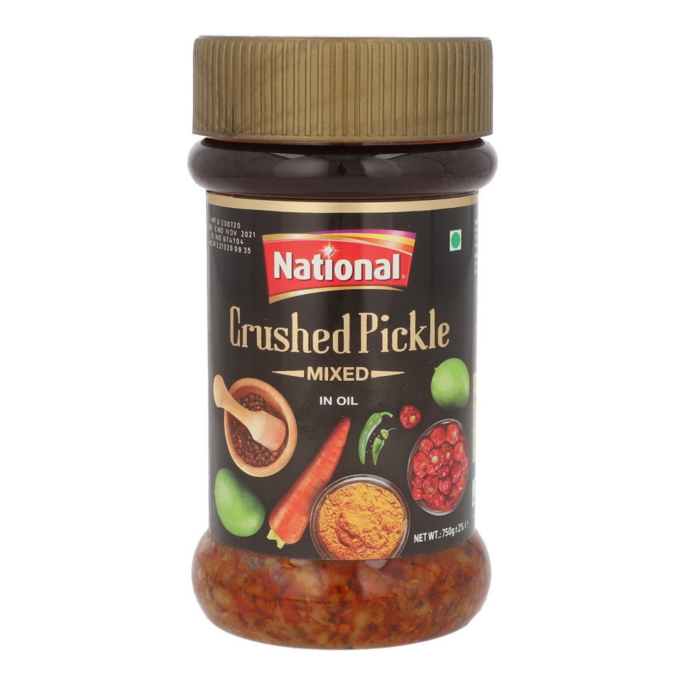 National Crushed Pickle Mixed In Oil 750g