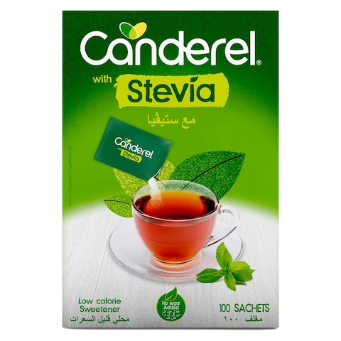 Canderel Low-Calorie Sweetener Sachet With Stevia 100 Sachets