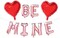 Party Time 8-Pieces Heart Shape Foil Balloons with BE MINE Rose Gold Foil Balloon Sets Valentines Day Balloons Love Heart Balloons Romantic Balloons Photo Props for Wedding Anniversary Proposal