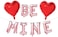 Party Time 8-Pieces Heart Shape Foil Balloons with BE MINE Rose Gold Foil Balloon Sets Valentines Day Balloons Love Heart Balloons Romantic Balloons Photo Props for Wedding Anniversary Proposal