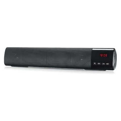 Kisonli LED-800B Wireless BT Speaker with Alarm Clock - Black