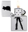 Zippo CI402634 205 Silhouette Cowgirl Satin Chrome Windproof Lighter