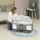 Teknum 3 - IN - 1 Baby Cot / Cradle w / Mosquito net &amp; Wheels - Dark Grey