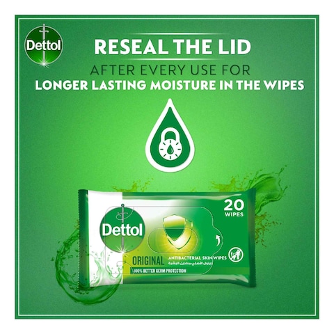 Dettol Anti Bacterial Original Skin 20 Wipes