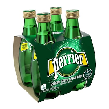 Perrier Sparkling Mineral Water 330ml Pack of 4
