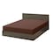 KLUB LINEN Stripe Microfiber  Chocolate Fitted Sheet - Single 90 x 190 cm