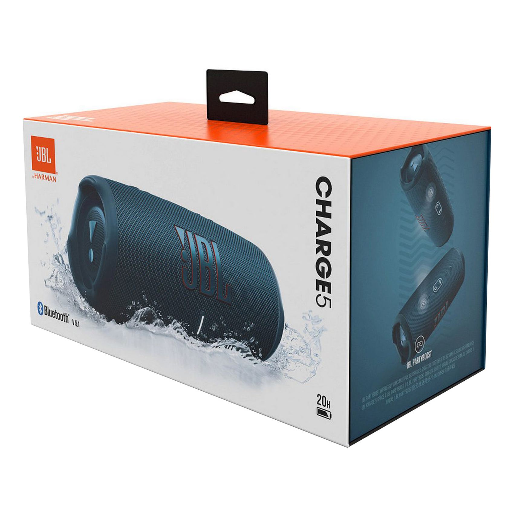 JBL Charge 5 Portable Bluetooth Speaker With Powerful JBL Pro Sound Blue