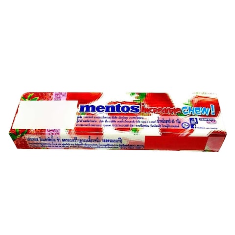 Mentos Incredible Chew Strawberry Candy 45g