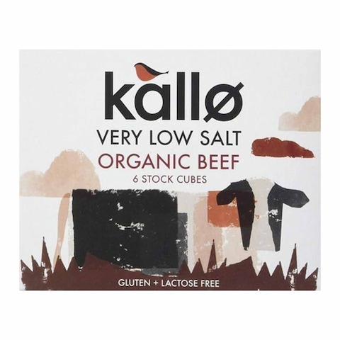 Kallo Organic Very Low Salt Beef Stock Cubes 48g