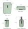 Generic Bathroom Accessory Set - 4 Piece Grey Bathroom Accessories Set With Trash Can, Soap Dish, Soap Dispenser, Toothbrush Cup, Bathroom Decor Sets With Desktop Small Trash Can - Green Stripe