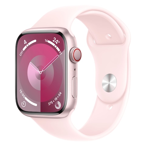 Apple Watch Series 9 LTE 45mm Pink Aluminium Light Pink Sport Band Medium/Large