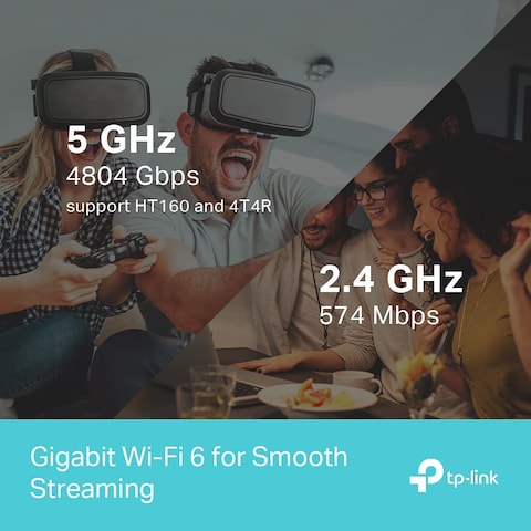 TP-Link Ax5400 Dual-Band Gigabit Wi-Fi 6 Router, WiFi Speed Up To 5400 Mbps, 4&times;Gbps Lan Ports, Connect 200+ Devices, Ideal For Gaming Xbox/PS4/Steam&amp;4K/8K, With OnemeshAnd Homeshield (Archer Ax73)