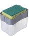 Generic 2-In-1 Soap Pump Dispenser With Sponge Holder Grey 14 X 9 X 11Cm