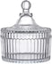 Upstore 1Pcs 300ml/10OZ Tent Shaped Crystal Glass Candy Dish With Lid Candy Box Sugar Bowl Jar Biscuit Barrel Candy Buffet Storage Container For Home Office Desk Decor