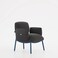 Navodesk Cloud Chair, Single Seater Sofa, Lounge &amp; Waiting Chair, Modern Fabric Armchair, Dark Grey