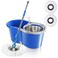 HYX Spin Mop Bucket System, 360 Spin Mop &amp; Bucket Floor Cleaning Mop Bucket With 2 Microfiber Replacement Head Refills