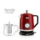 Feller Germany TS290 R 2200W Retro Style 1.7L 2-in-1 Stainless Steel Body Tea Maker+Kettle Red