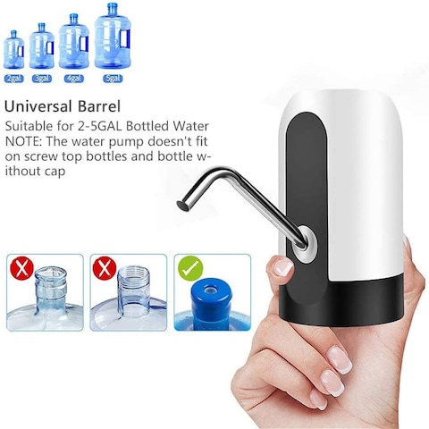 Water Bottle Pump Water Jug Pump Water Bottle Dispenser USB Charging Automatic Drinking Water Pump Portable Electric Water Dispenser