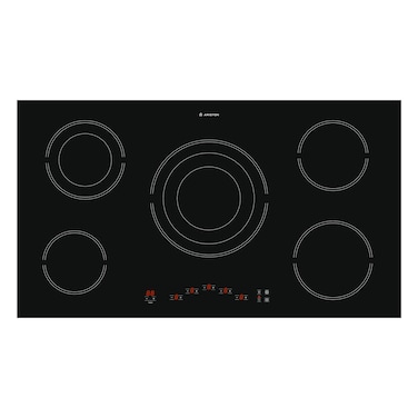 Ariston 5 Radiant Plate Burner Touch Control Built-in Electric Hob HR9012B Black 90cm