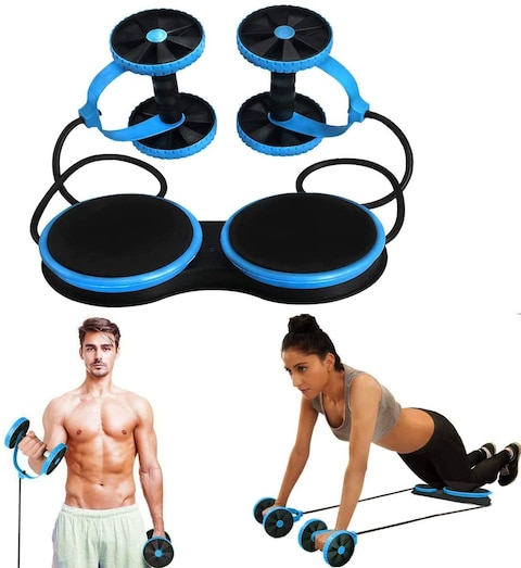 Aiwanto Abdominal Wheel Abdominal Trainer Ab Wheel Roller Gym Fitness Tool Equipment Pull Rope Core Abdominal Training Body Shaping Building Abdominal Chest Arm Muscle at Home