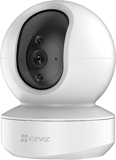 Ezviz Hikvision 4MP QHD Resolution Indoor Smart WIFI Baby/Pet Monitor Camera, Smart Night Vision, 360 Visual Coverage, Motion Detection Two-Way Talk, Micro SD Slot Up To 256GB (Ty1), White
