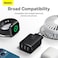 Baseus USB-A Wall Charger, USB Charger Adapter 3-Port 17W for iPhone 14/13/12/11/Pro/Pro Max/Mini, iPad Pro,iPhone 15/Pro/Max/Note series Samsung/LG/Huawei/Lenovo/Nokia/Vivo/Sony/Pixel, EU Plug Black