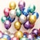 Generic-50PCS 12in Metalic Latex Balloons Round Thick Wedding Birthday Party Decoration Solid Color Balloon