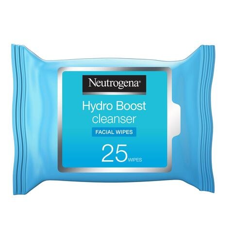 Neutrogena Hydro Boost Compostable Cleansing Makeup Remover Wipes White 25 counts