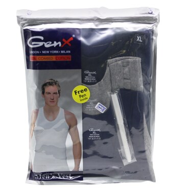 Genx Vest With Free Pen For Men XL Grey/Blue