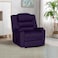 In House Velvet Rocking &amp; Rotating Recliner Chair With Storage Box - Dark Purple - AB07
