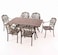Yulan 7 Piece Outdoor Cast Aluminum Patio Dining Set, Conversation Furniture Set For Patio Deck Garden With 1 Rectangular Table, 6 Chairs -337