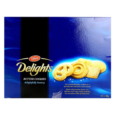 Tiffany, Delights, Butter Cookies, 40g x 12