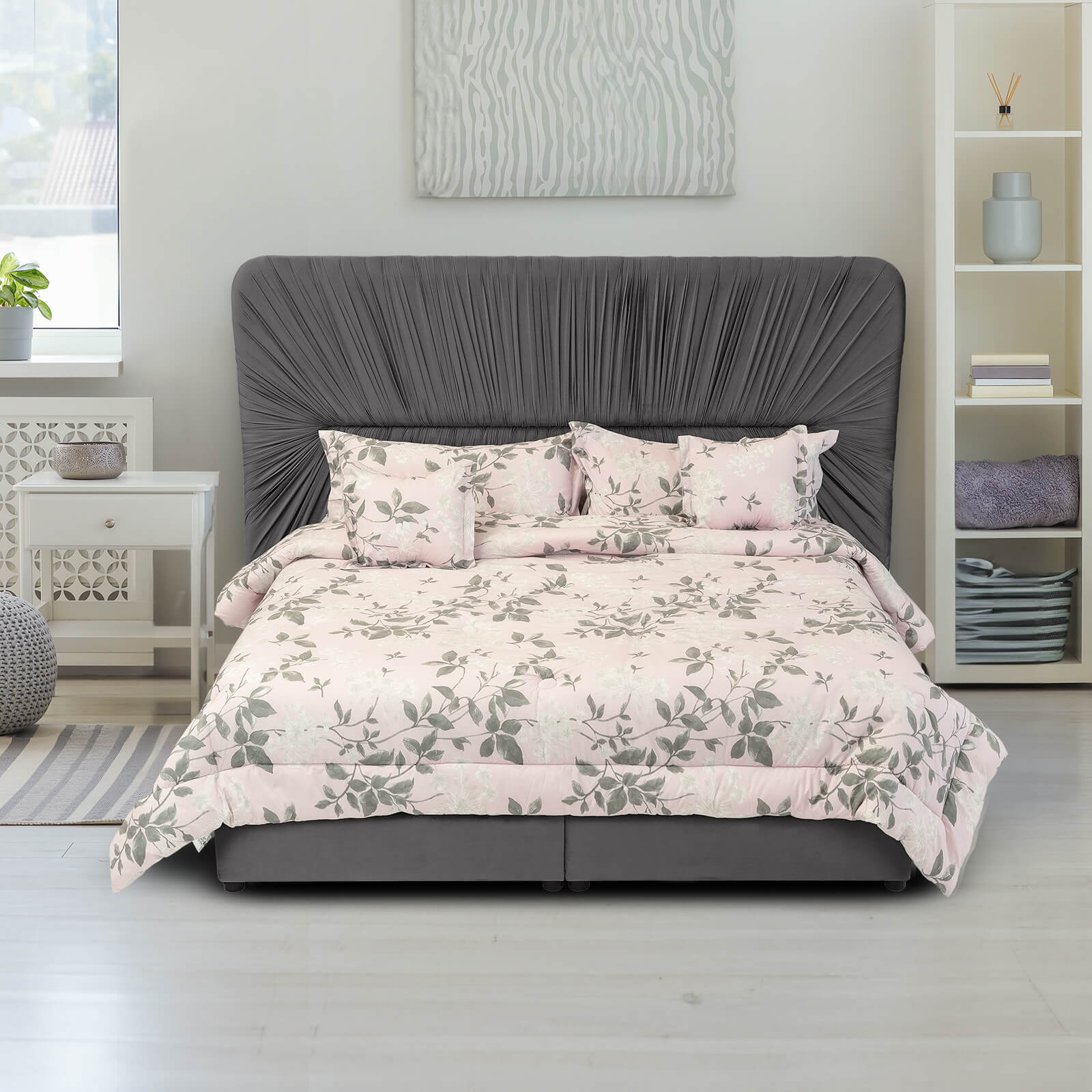 In House Geneva Velvet Bed Frame - Single - 200x90 cm - Dark Green