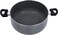 Delcasa DC1902 28 cm Granite Coated Casserole with Glass Lid -Grey