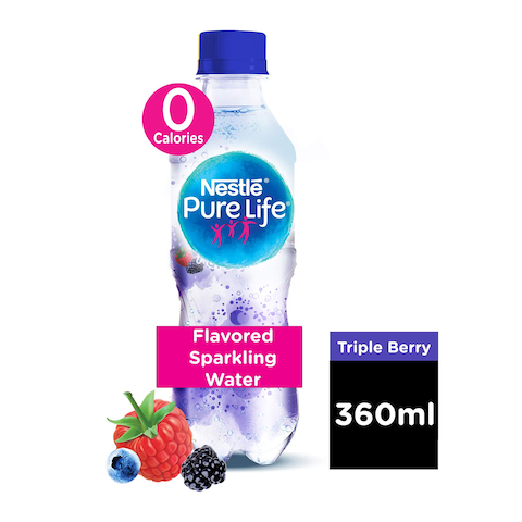 Nestle Pure Life Triple Berry Sparkling Water  - 360 ml - 12