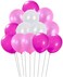 Party Time 50-Pieces 12inch Fuchsia Pink, Light Pink and White Latex Balloons, Birthday Balloons Helium Balloons For Wedding Baby Shower Valentine's Day Balloon and Birthday Party Decoration - Party S