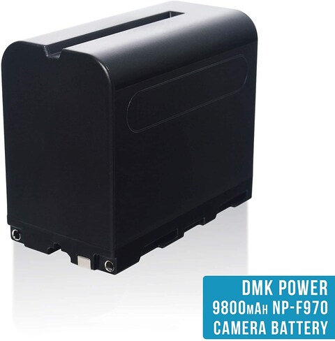 DMK Power NP-F970 Battery 9800mAh for Sony PXW-Z150 NEX-EA50M FDR-AX14K HDR-AX2000 FX1 FX7 FX1000 HVR-HD1000 HVR-V1U Z1U Z5U Z7U NX5U MC2000U MC2500 HXR-NX100 (1 Pc Battery)