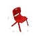 Esqube Baby Chair, Kids Plastic School Study Chair, Red - Pack Of 3