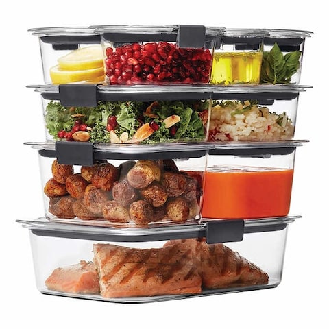 Rubbermaid Brilliance Food Storage Containers, 100% Leak-Proof Guaranteed (18-Piece Set).