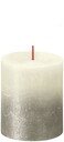 Bolsius Rustic Pillar Candle, Soft Pearl &amp; Champagne, 80/68mm