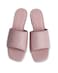 AMICA Ariana Women's Slide Sandal - Quilted Square open Toe Slip On Sandal with Low Heel in Pink