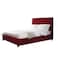 In House Las Palmas Velvet Bed Frame - Single - 200x100 cm - Burgundy