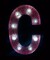 LED Marquee Letter Light Sign Wooden Pink (C) 25cm