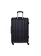 PARA JOHN  3-Piece Hard Side ABS Luggage Trolley Set 20/24/28 Inch Black