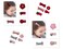 Aiwanto - 2 Set Hair Accessories For Baby Girl Bowknots Beatiful Hair Clips For Baby Girls (Pink & Red)