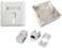 Combo Set - RJ45 CAT6E Lan I/O Network Keystone Jack + Gang Box + Face Plate - 1 SET