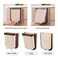 ALISSA-Kitchen Cabinet Door Plastic Hanging Trash Can Waste Bin Garbage Box Folding Desktop Storage Trash Can Storage Holder, Brown