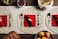 Lavish [ 50-Pieces ] Red, Disposable Napkin Paper Tissue Size 40 X 40 cm