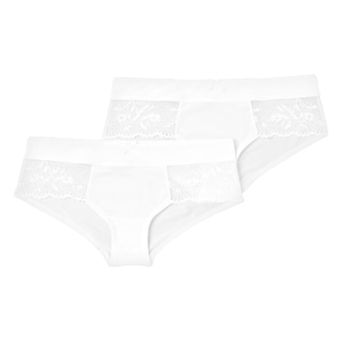 TEX Light Ecru Clara Shorties For Women Size 42/44 2 Pieces White