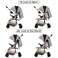 Teknum Reversible Trip Stroller w / Ace Diaper Bag - Grey